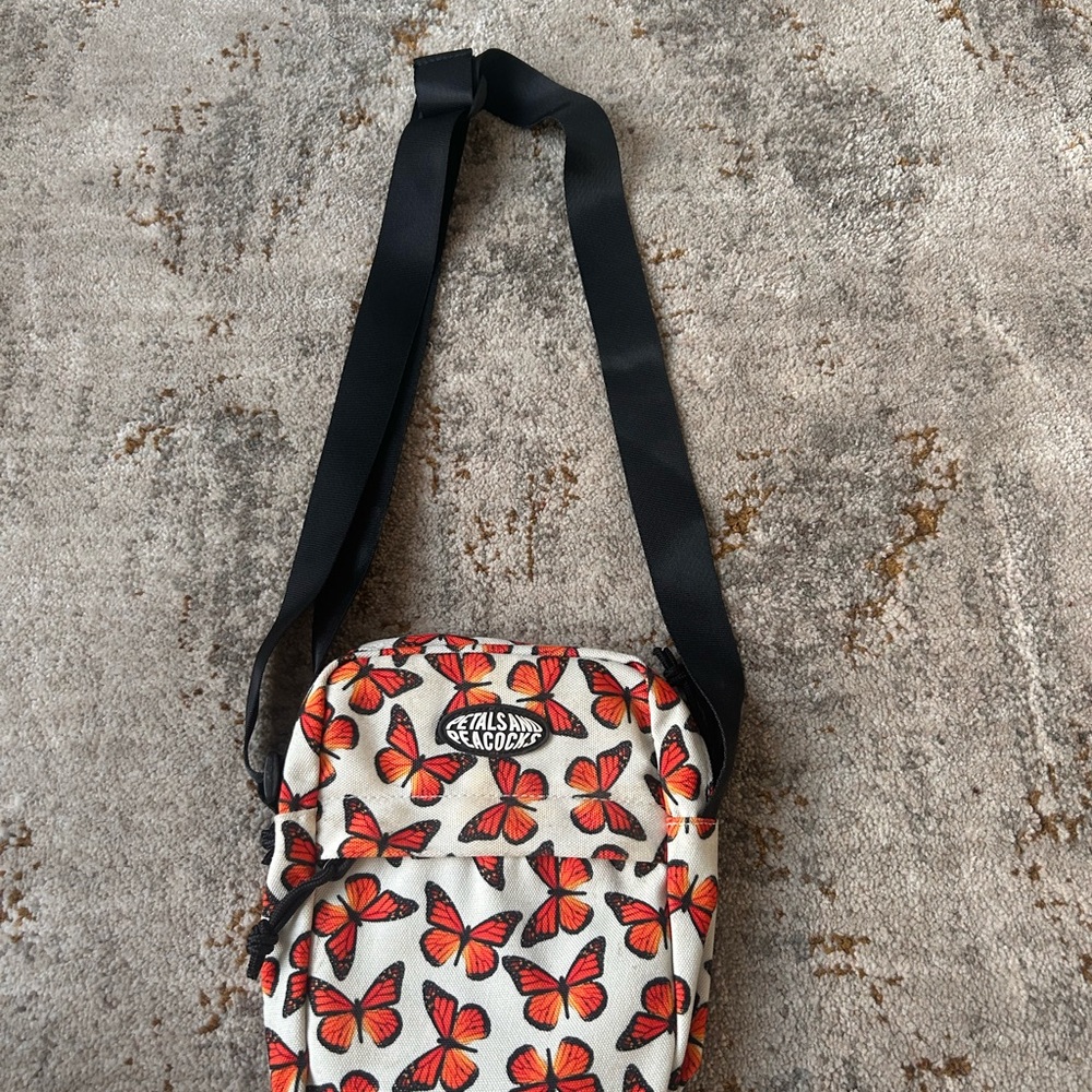 Red and Black Butterfly Crossbody Bag